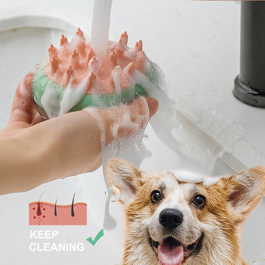 New 2 In 1 Pets Bathing Massage Shampoo