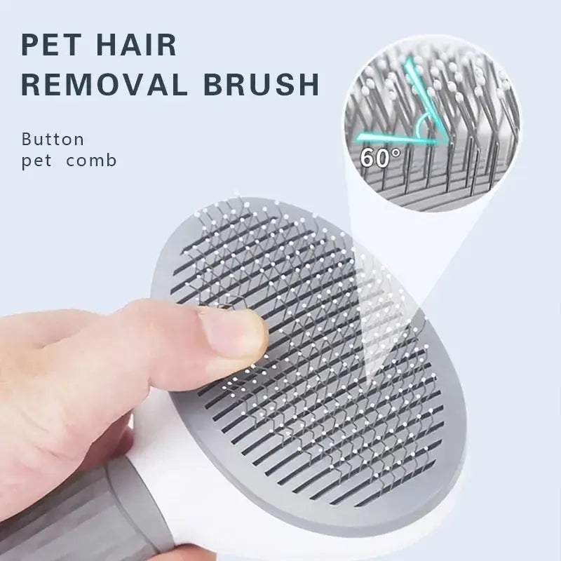 Self Cleaning Pet Hair Remover Brush - Dogs and Cats - Mortekk