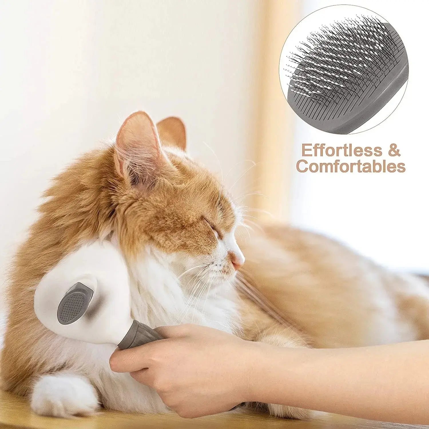 Self Cleaning Pet Hair Remover Brush - Dogs and Cats - Mortekk