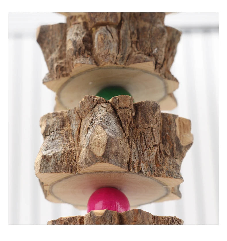 Natural Wooden Chew Toy - Birds - Mortekk