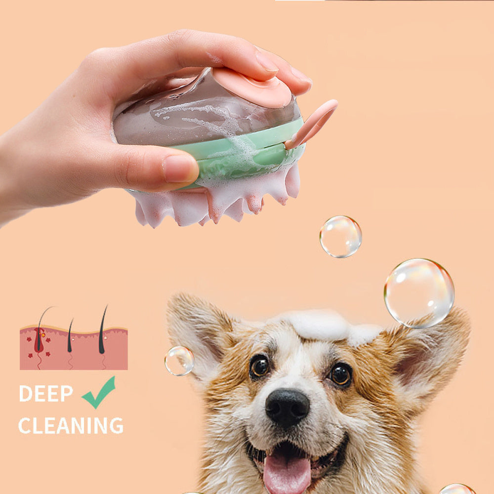 New 2 In 1 Pets Bathing Massage Shampoo